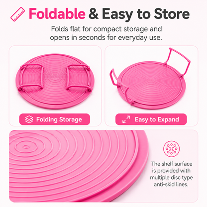 🥗Multi-functional foldable microwave oven tray - with heat-insulated handle