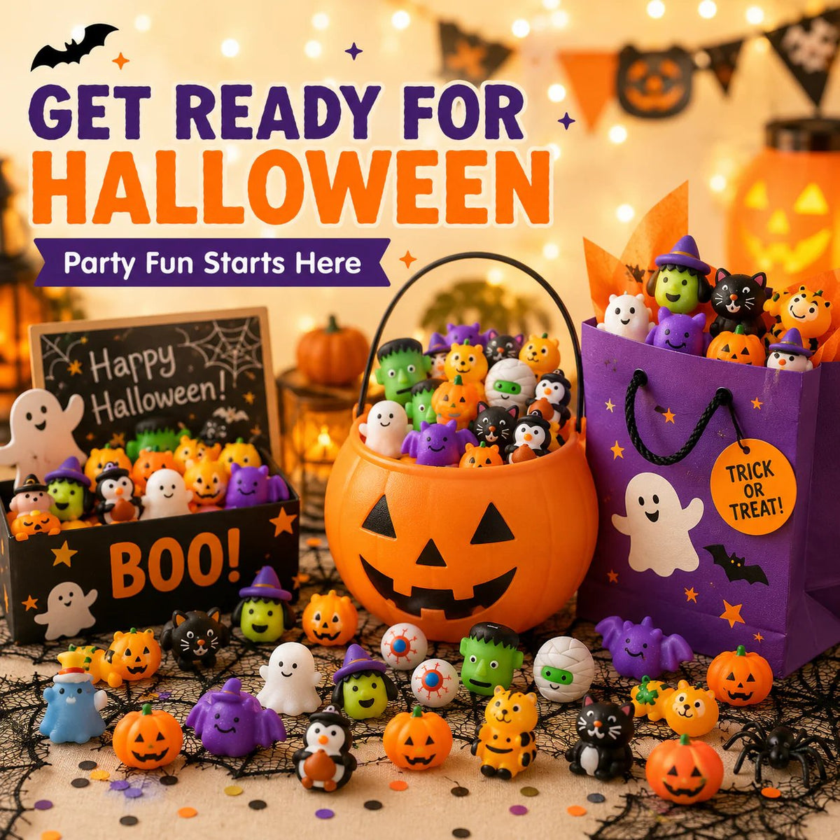 Last Day 50% OFF - 🎃30PCS Halloween Mochi Squishy Toys