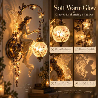 ⏳ Last Day 49% OFF🔥Enchanted Fairy Blossom Lantern Wall Light