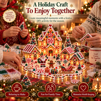 ✨🔥Magical Christmas Village 3D Gem Art DIY Kit