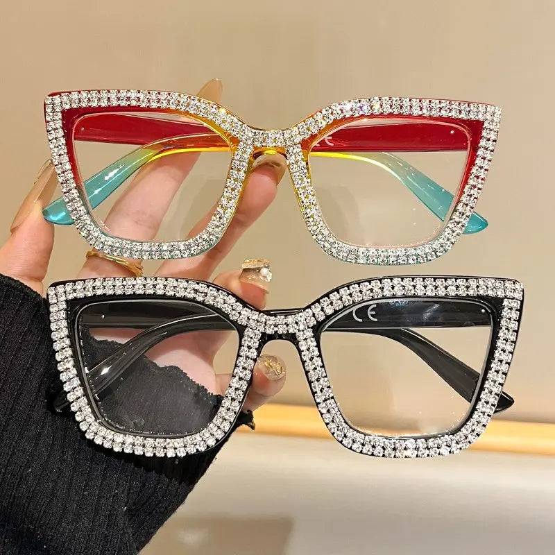 Cat-Eye Reading Glasses with Diamond Accents | Blue Light Blocking