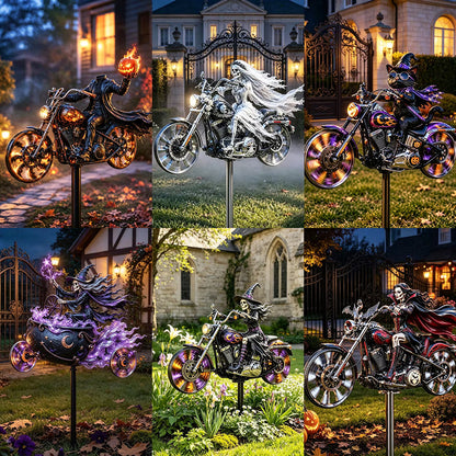 🎃 BikerSpooky™ Halloween Motorcycle Garden Windmill 🏍️