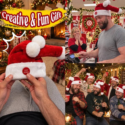 🎅 Animated Naughty Santa Hat | Funny Christmas Party Hat