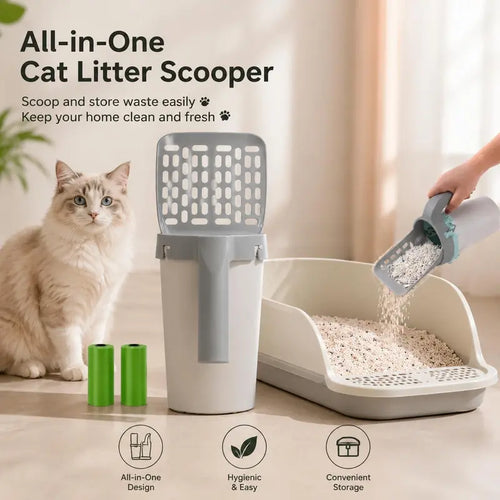 Special Offer🔥🔥🔥Say Goodbye to Stinky Litter Box Days with Our Hygienic All-in-One Scoop!