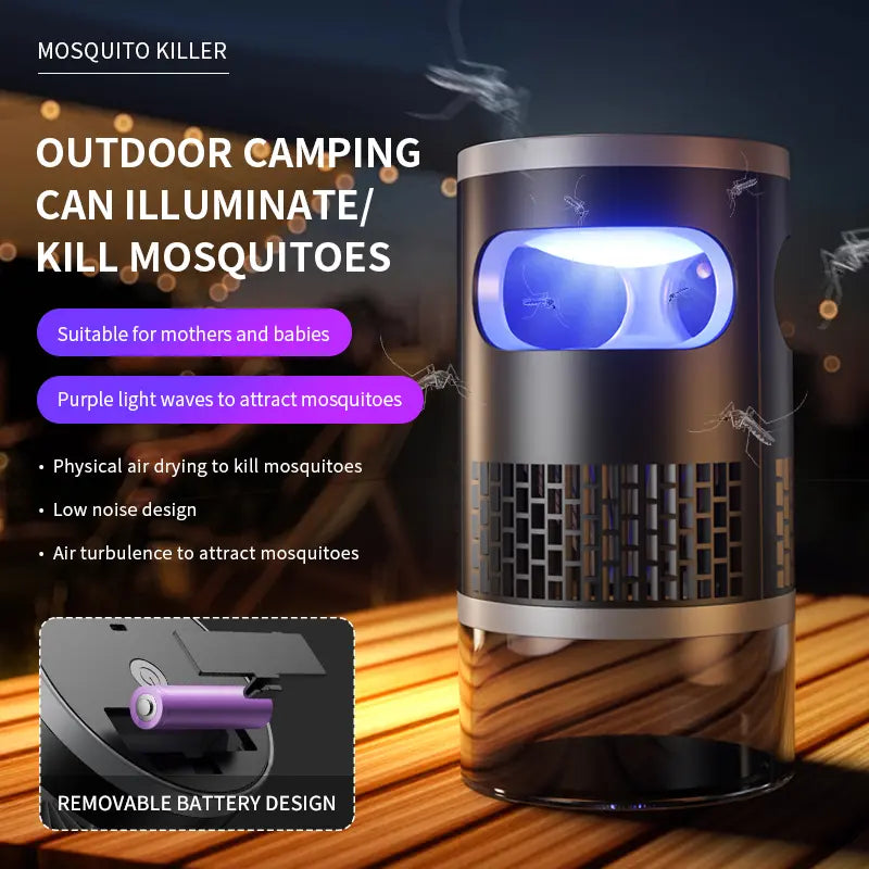 Indoor Insect Trap with Light and Suction Non Zapper Flying Bug Catcher for Mosquitoes Fruit Flies Gnats and Moths