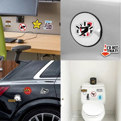 🔥💡130PCS Funny Saying Sticker Pack - Snarky, Sarcastic Bold Humor Vinyl Waterproof Meme stickers for laptop
