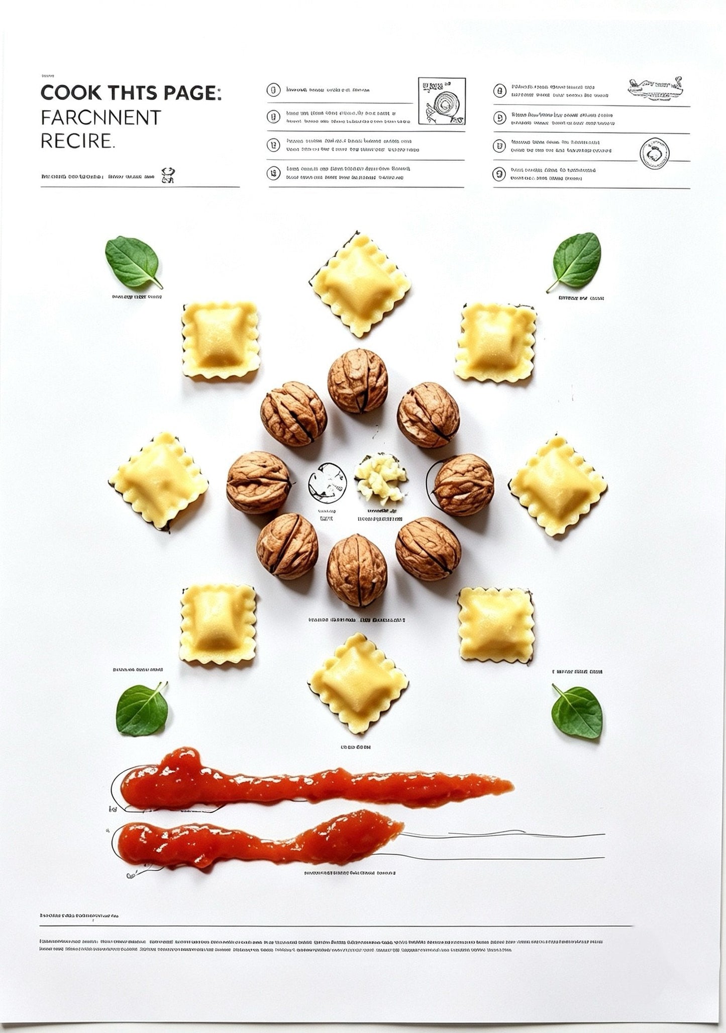 Recipe‑Printed Baking Paper Convenient Home Oven Cooking Sheet