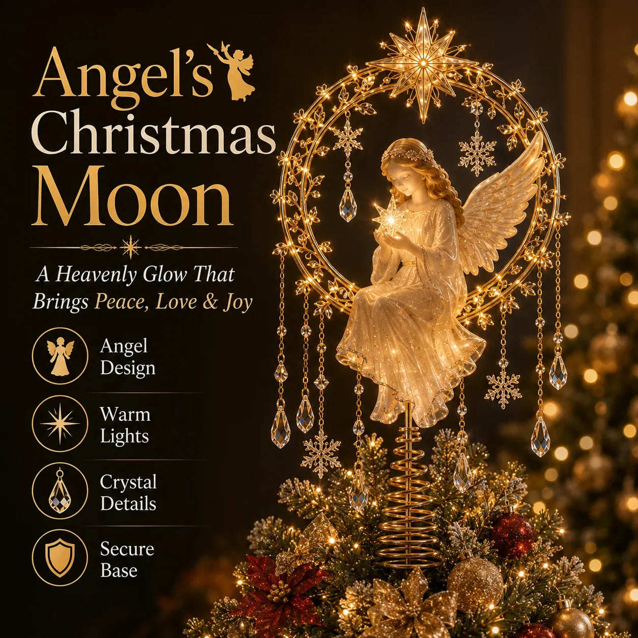 ⏳ Last Day 49% OFF – 🎄 Lighted Memorial Christmas Tree Topper Collection
