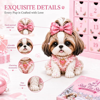 🎄LAST DAY 49% OFF -🎀24 Days of Shih Tzu Style 2D Advent Calendar –  24 Unique 2D Shih Tzu Collectibles ✨🐾