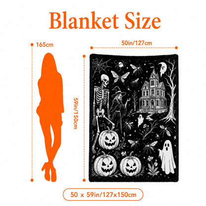🔥Last Day 48% OFF - 🎃👻Trick Or Trace Halloween Coloring Blanket🎨