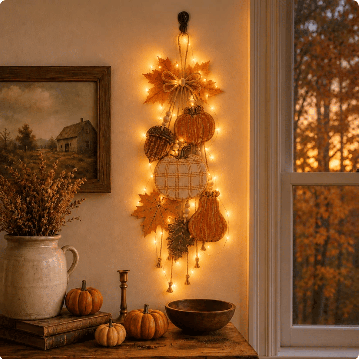 Rustic Harvest WoodenDoor Hanger