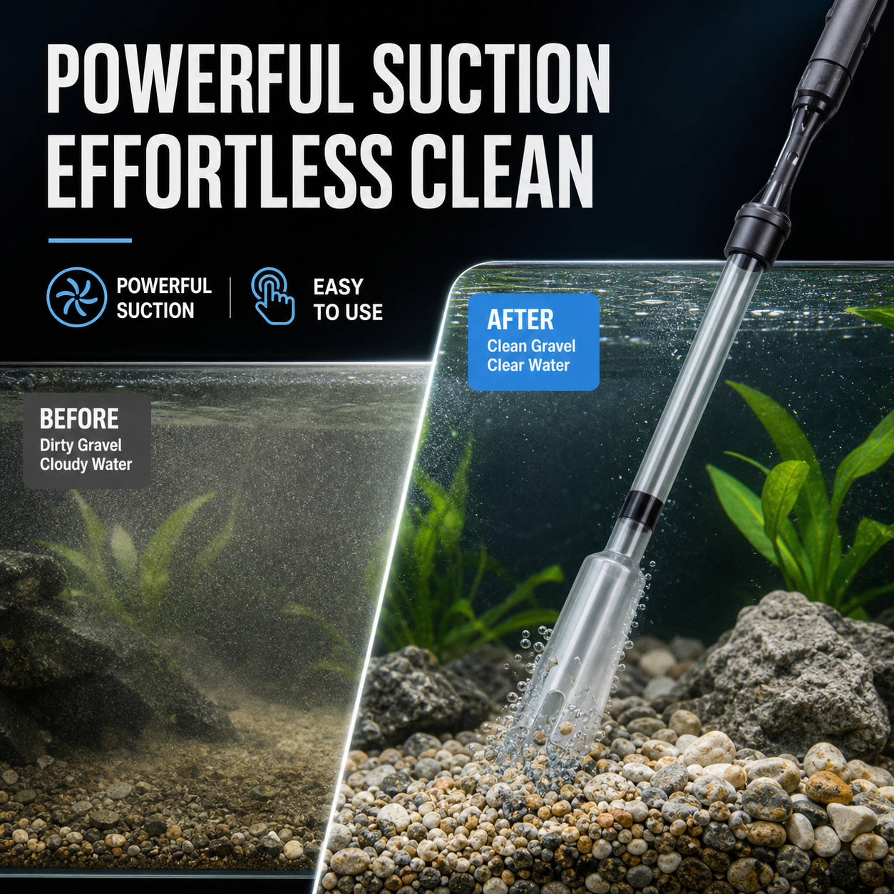 🐠LAST DAY SALE 60% OFF⚡50K+ SOLD 🐟Electric Aquarium Gravel Cleaner—battery-operated, adjustable length, and easy to use—suitable for all aquariums 🧹🐟