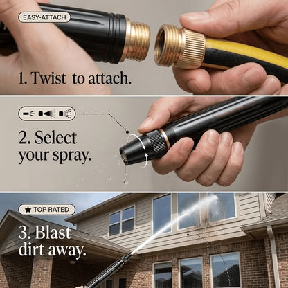 ✨Heavy Duty Adjustable Twist Hose Nozzle Jet Sweeper Nozzle