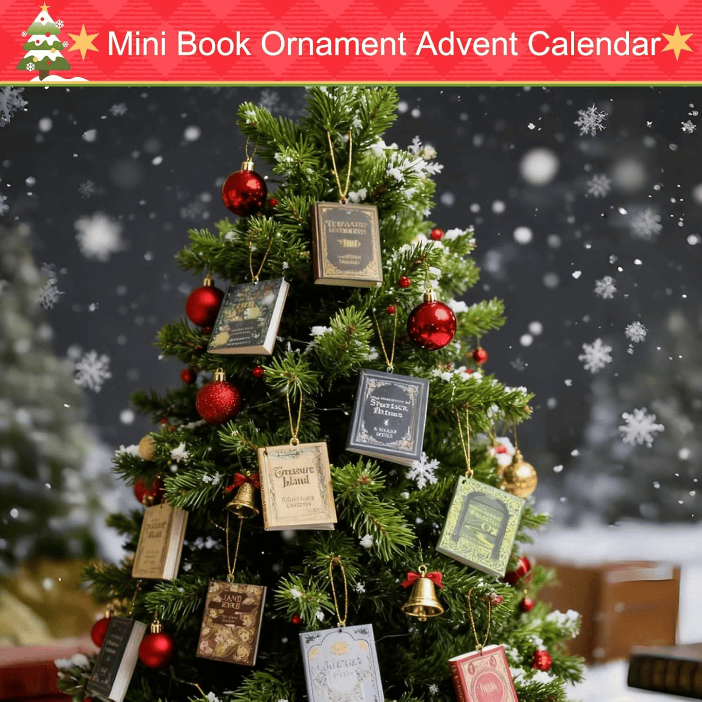 Last Day 50% OFF ✨💥 Mini Book Ornament Advent