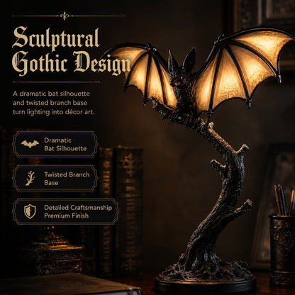 Lichtgevende vleermuis-tafellamp 🦇
