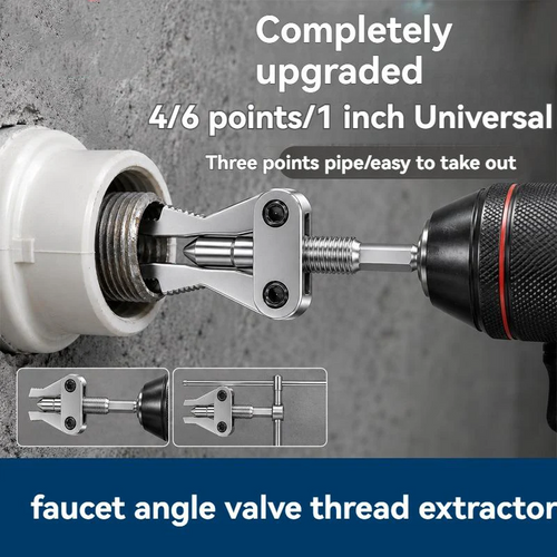 🔩Universal Drill-Powered Broken Pipe Extractor – 1/2" 3/4" 1" Rusted Thread Remover Tool