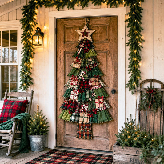 ⏳ Last Day 49% OFF – 🎄Beginner-Friendly DIY Oversized Patchwork Christmas Tree Door Hanging Kit | Complete Kit with All Tools & Step-by-Step Guide Included 💕