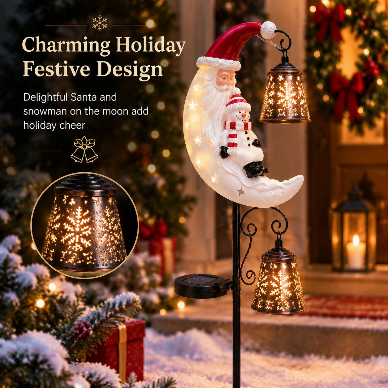 🎅🔔 Christmas Moon Solar Stake Light✨Buy 2 Get FreeShopping✈️