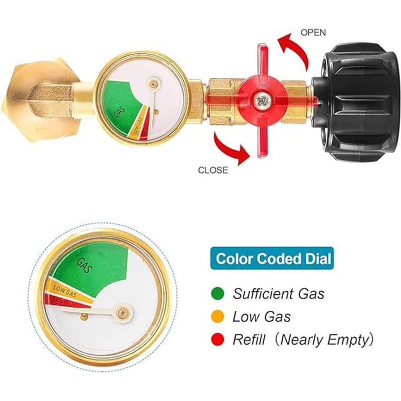 🏅Top-Rated Propane Refill Elbow Adapter with Tank Gauge