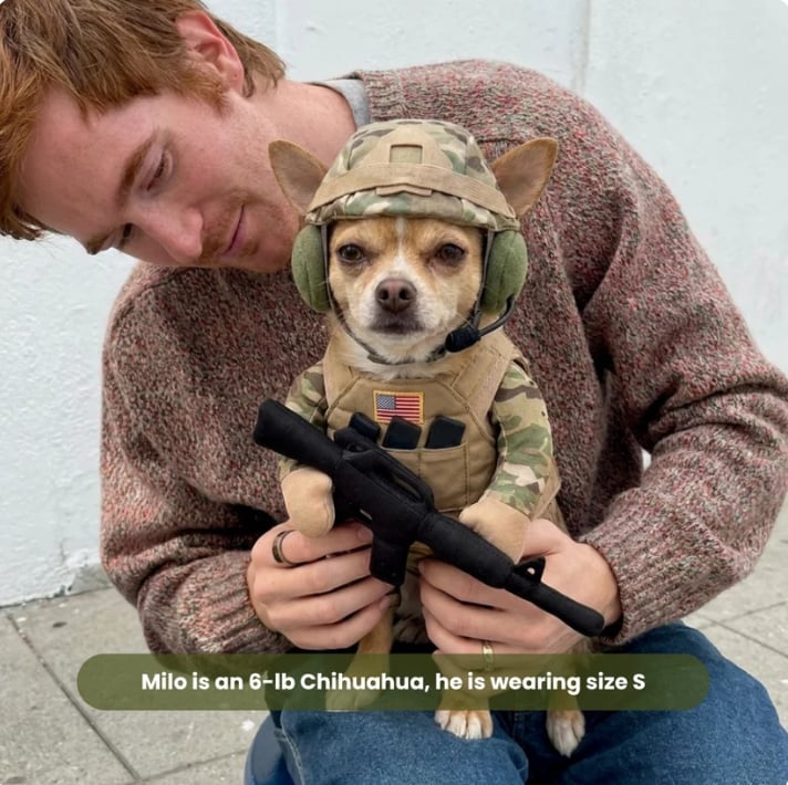 🐶 PawTrooper™ Dog Soldier Costume – Funny Tactical Pet Outfit