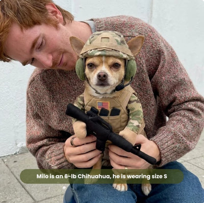 🐶 PawTrooper™ Dog Soldier Costume – Funny Tactical Pet Outfit