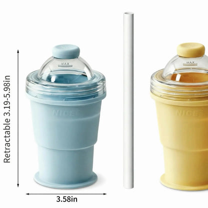 🧊 Buy 1 Get 1 Free! Folding Ice Hockey Cup – Portable Silicone Whiskey Ice Sphere Maker & Drink Cup 🍹