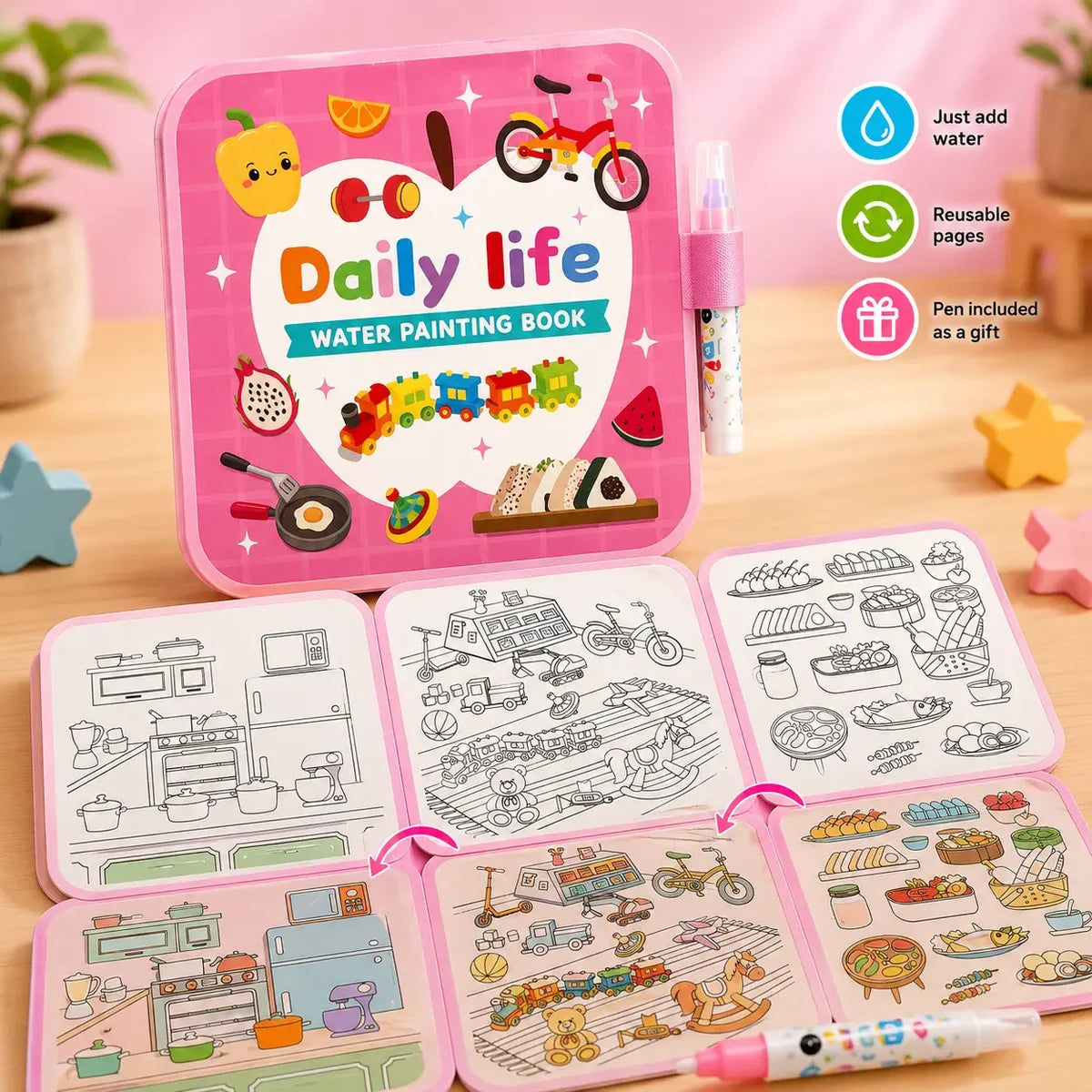 Reusable Water Coloring Book