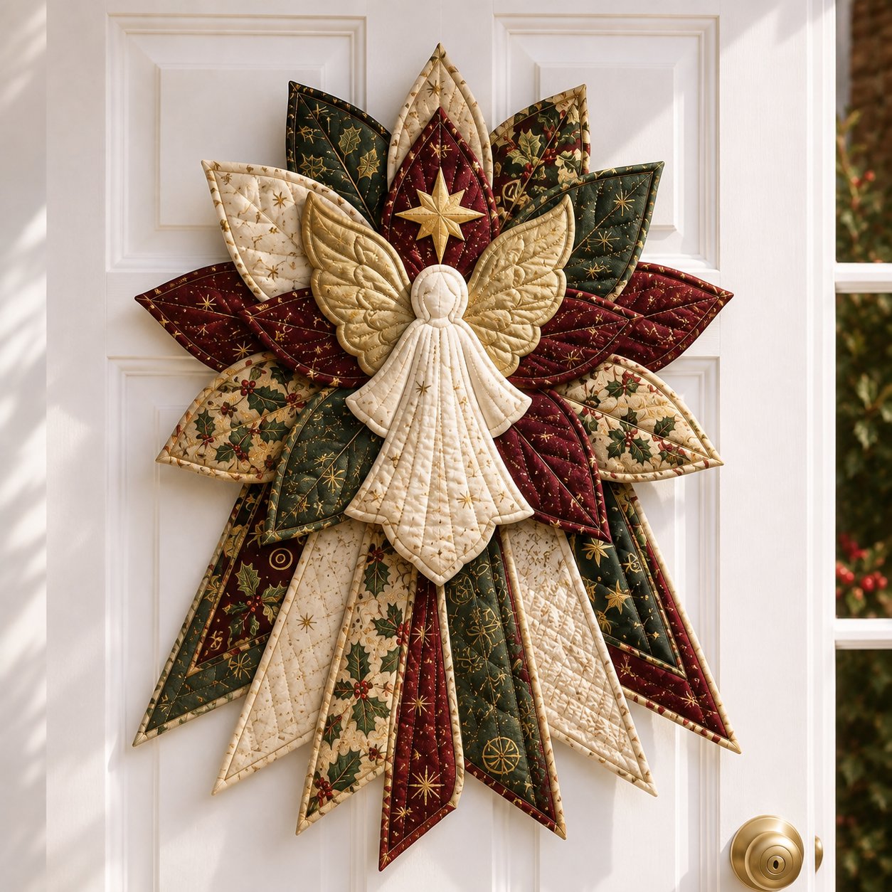 ⭐ 🎄 Christmas Sale 50% OFF 🎉 – DIY Quilted Christmas Door Hanging Kit for Festive Holiday Home Deco