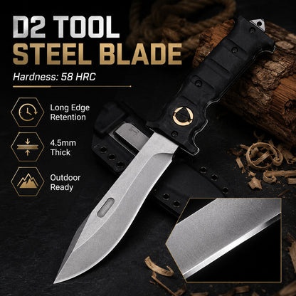 D2 Button Lock Folding Knife