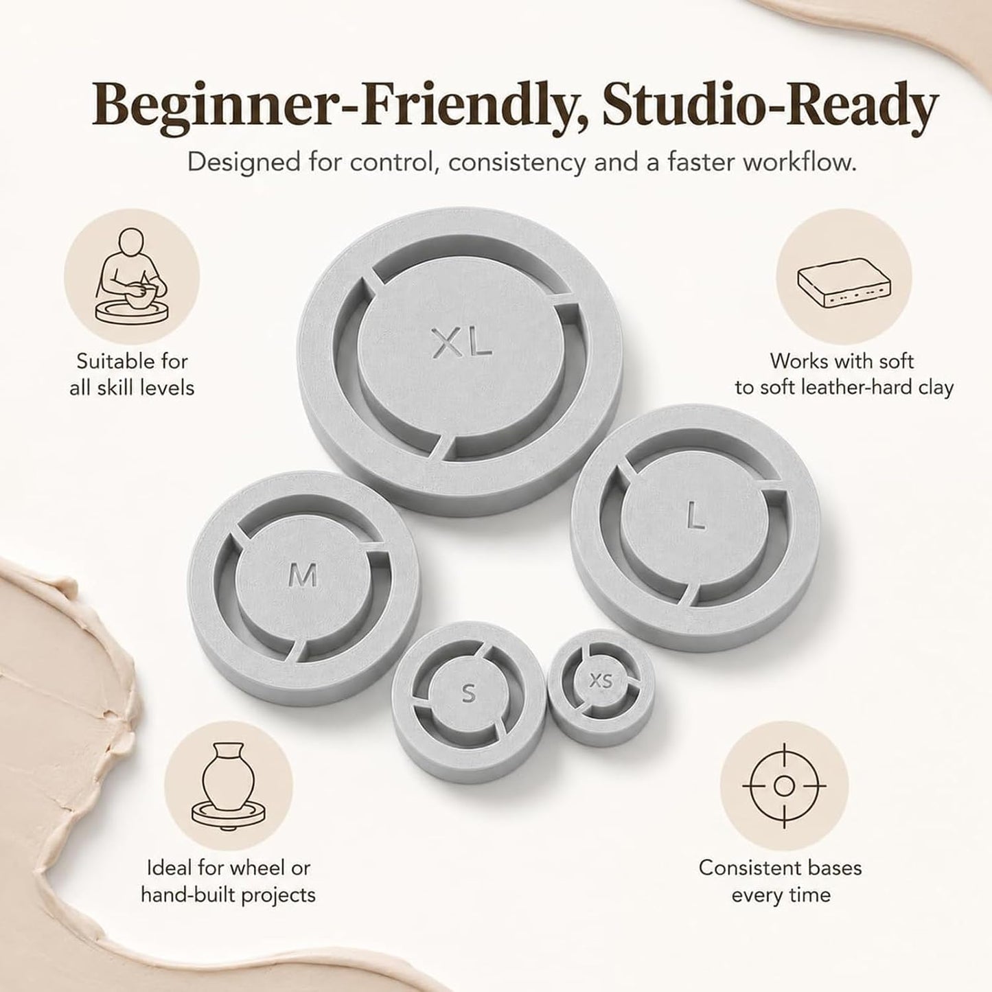 🎁Last Day 49% OFF - Pottery Foot Ring Tool