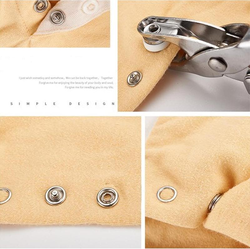 ✨100Pcs Snap Fasteners Kit!🛠️ Metal Buttons & Hand Press Pliers Tool Set 🧵