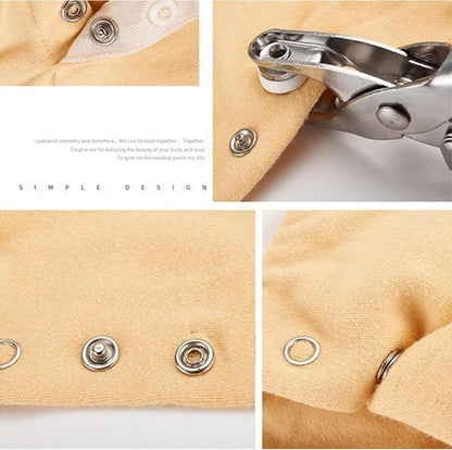 ✨100Pcs Snap Fasteners Kit!🛠️ Metal Buttons & Hand Press Pliers Tool Set 🧵