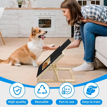Dog Nail Scratch Board with Treat Box – Stress Free Nail Filing for Dogs
