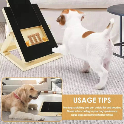 Dog Nail Scratch Board with Treat Box – Stress Free Nail Filing for Dogs