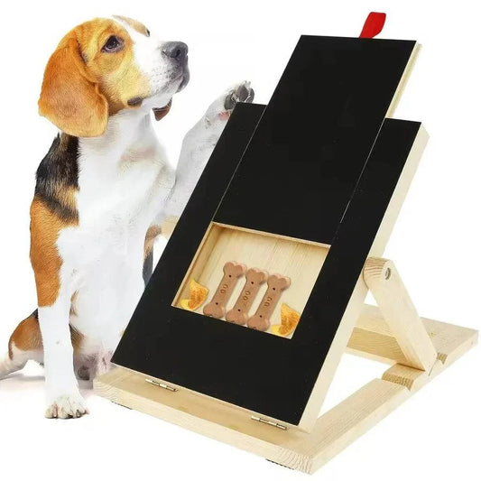 Dog Nail Scratch Board with Treat Box – Stress Free Nail Filing for Dogs