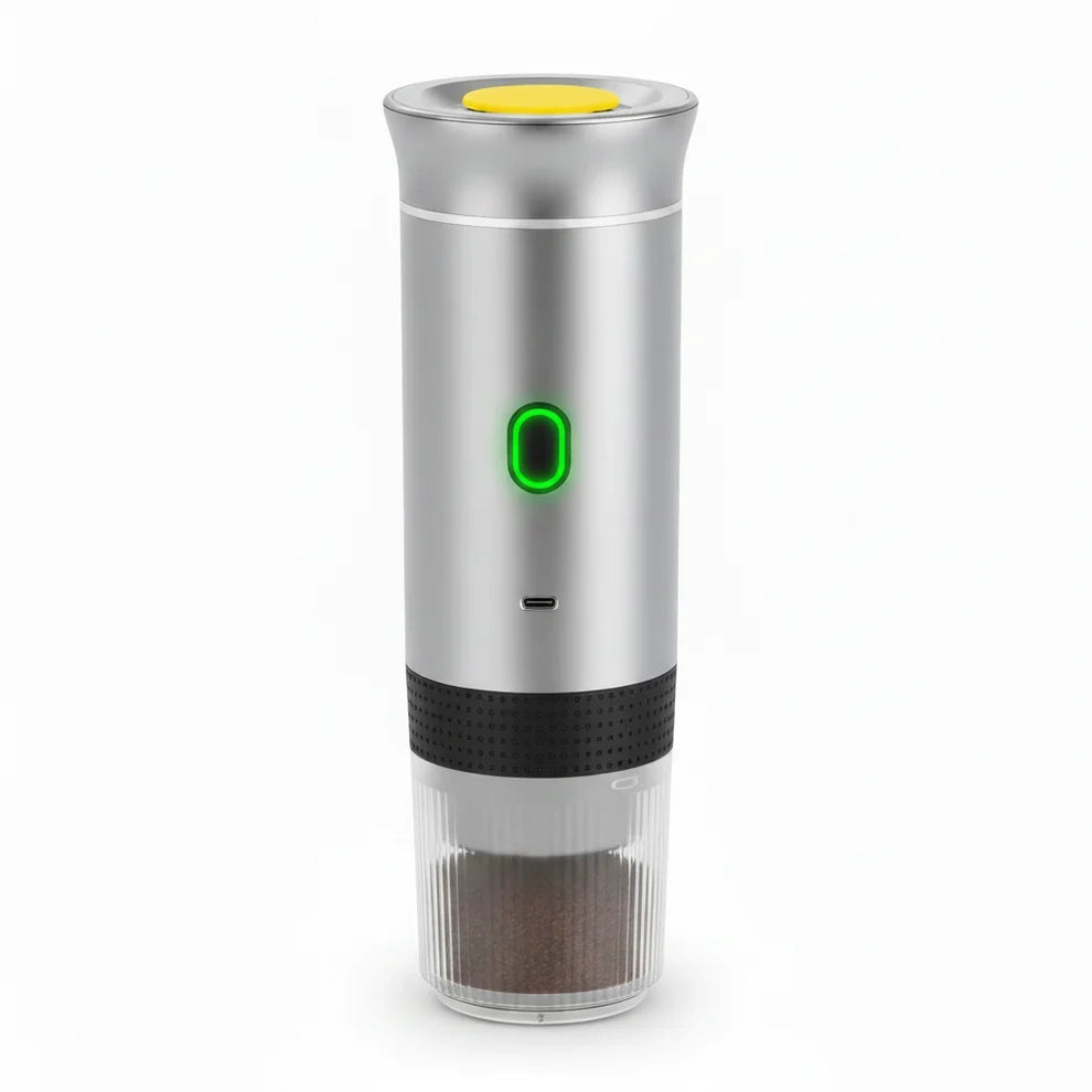 Portable Espresso Coffee Maker – 15-Bar Rechargeable Travel Coffee Machine