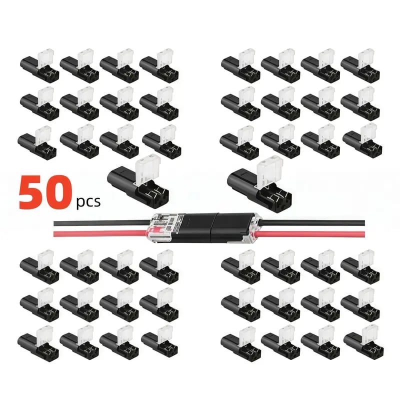 🏆👍🚀Double-Wire Plug-in Connector Led Light Strip Connectors 2 Pin