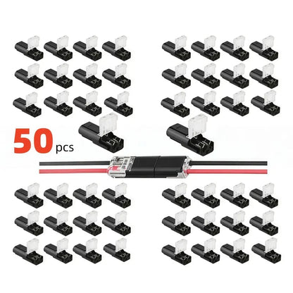 🏆👍🚀Double-Wire Plug-in Connector Led Light Strip Connectors 2 Pin