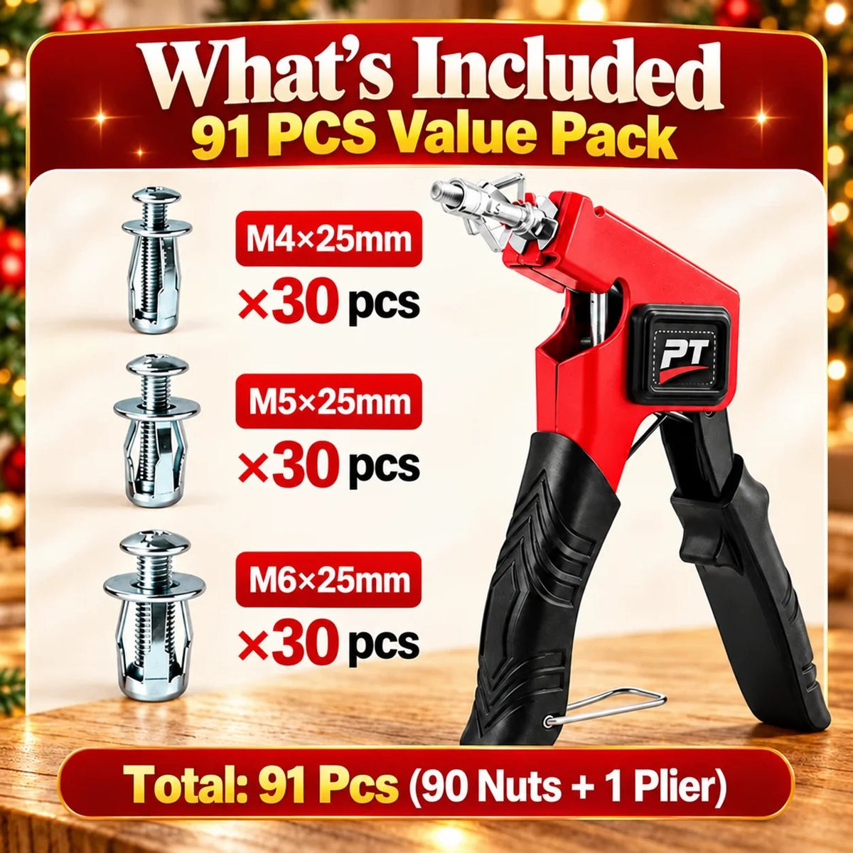 91-Piece Petal Jack Nut & Installation Tool Kit