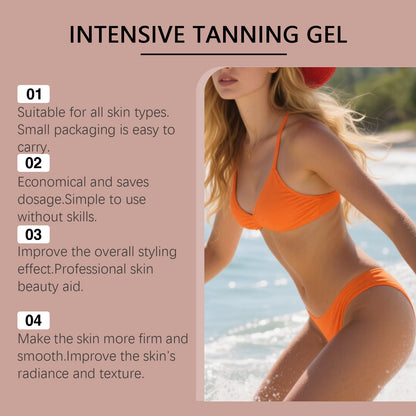 Gold Shimmer Tanning Gel 150g, Hydrating Body Lotion, Sunless Bronzer for Golden Sun-Kissed Glow, All Skin Types