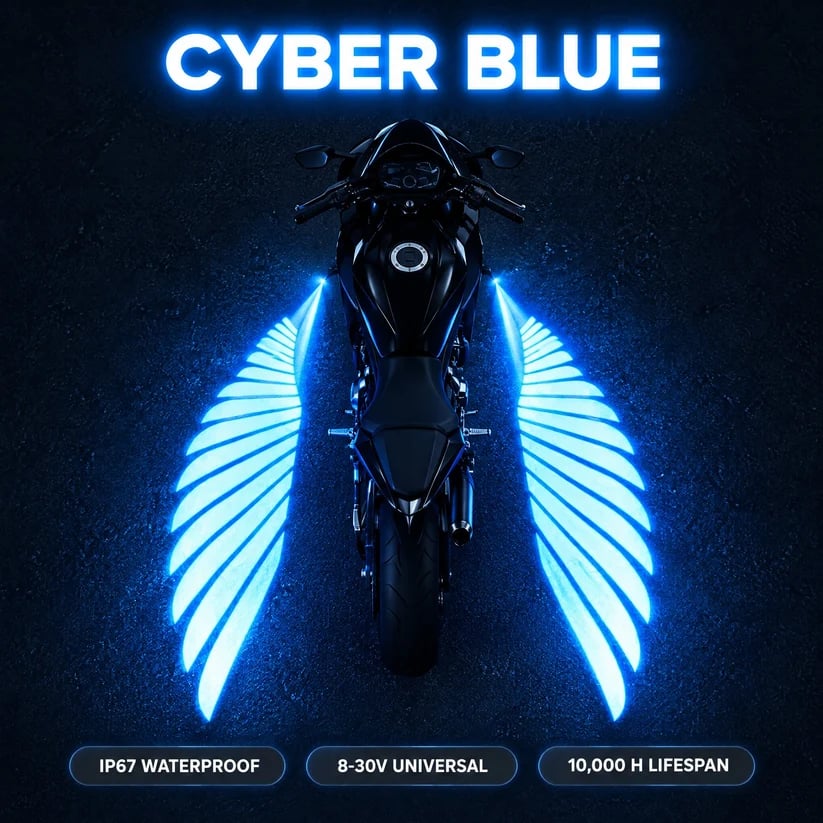 🏍️Angel Wing Motorcycle LED Projector Lights