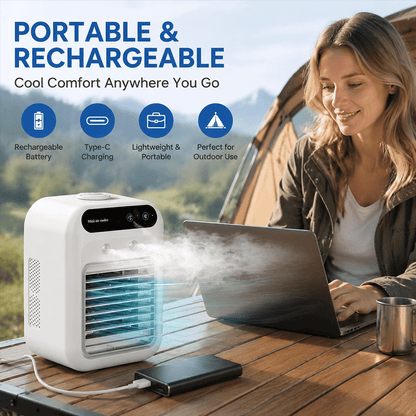 ❄️ Portable Mini Air Conditioner with Humidifier — 20°C Cooling 🔥