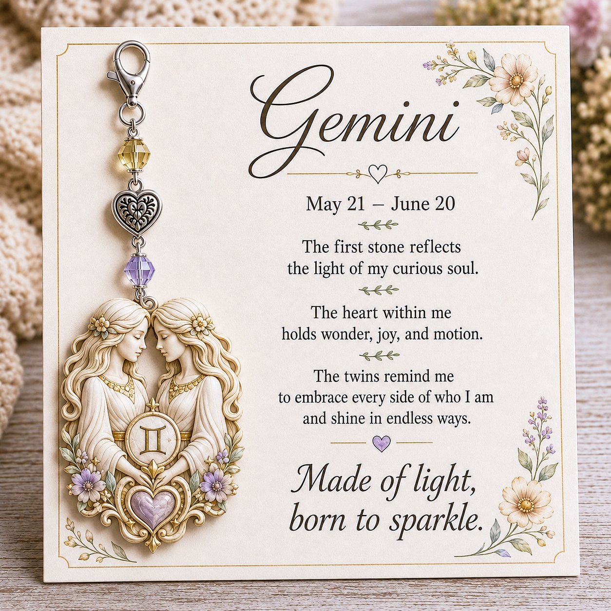 ⌛️ LAST DAY! 🔥  Zodiac Charm Commemorative Card 🌙💎