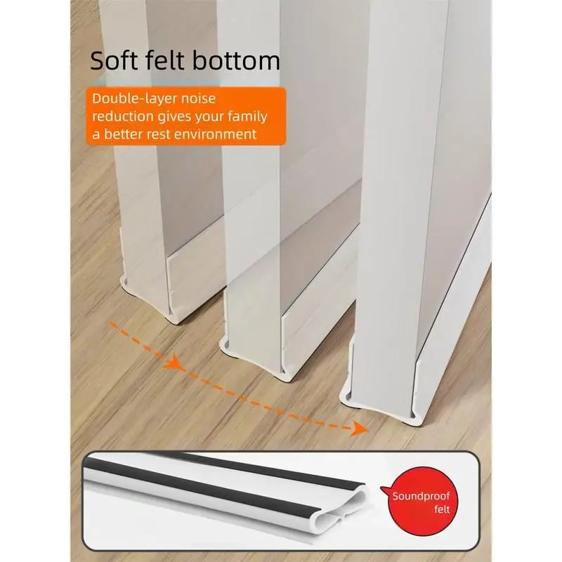 🎁Last Day Promotion 49% OFF🔥Self-Adhesive Triple-Seal Door Draft Stopper – Flexible PVC Soundproof Weather Strip for Noise, Bugs & Energy Saving