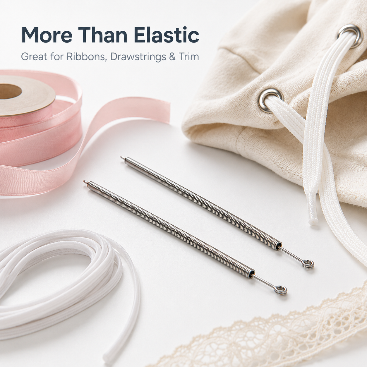 25cm Spring Loop Threader, Flexible Stainless Steel Drawstring Threader Tool,Bendable Multi-Purpose Cord Threading Tool for Eyelets, Elastic and Lace