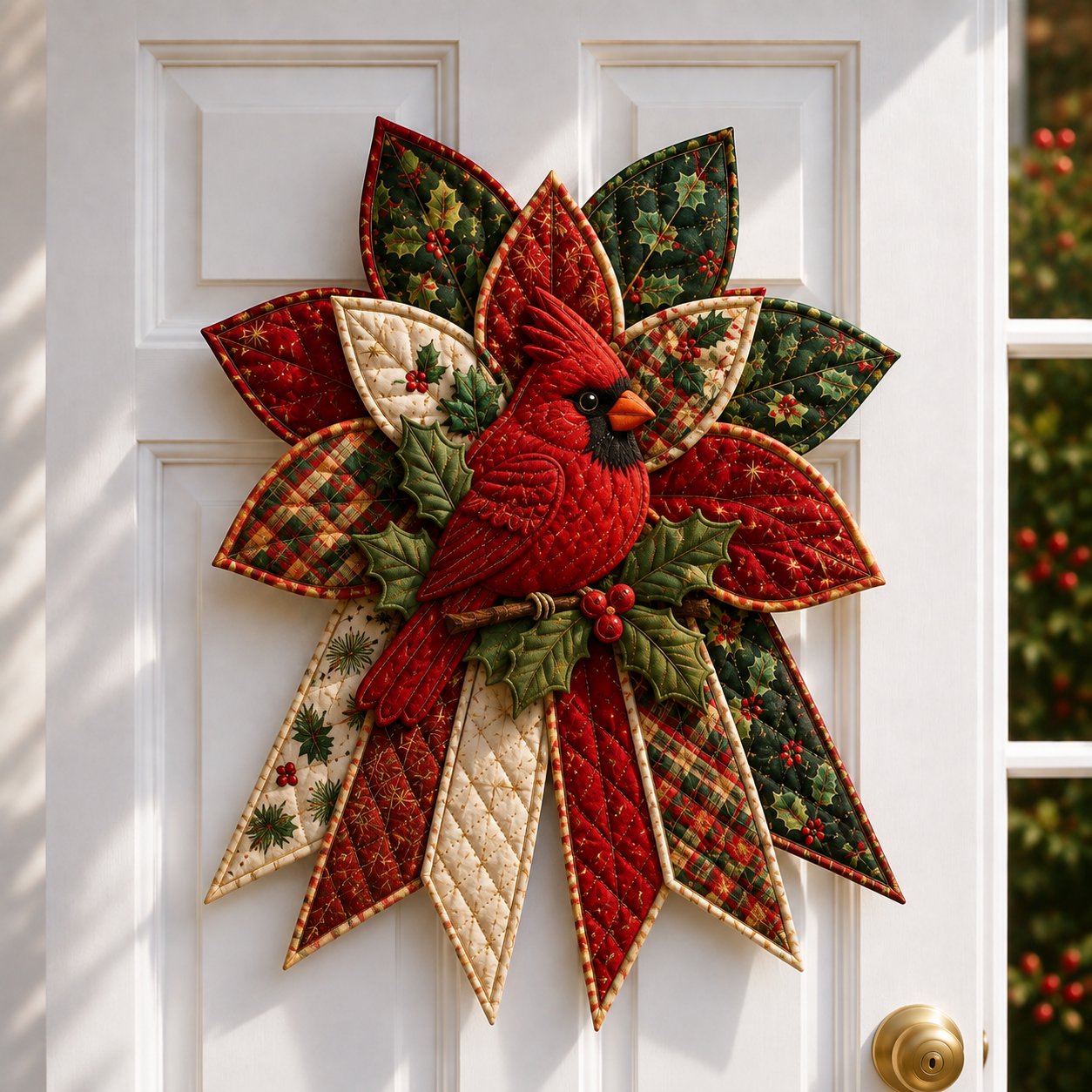 ⭐ 🎄 Christmas Sale 50% OFF 🎉 – DIY Quilted Christmas Door Hanging Kit for Festive Holiday Home Deco