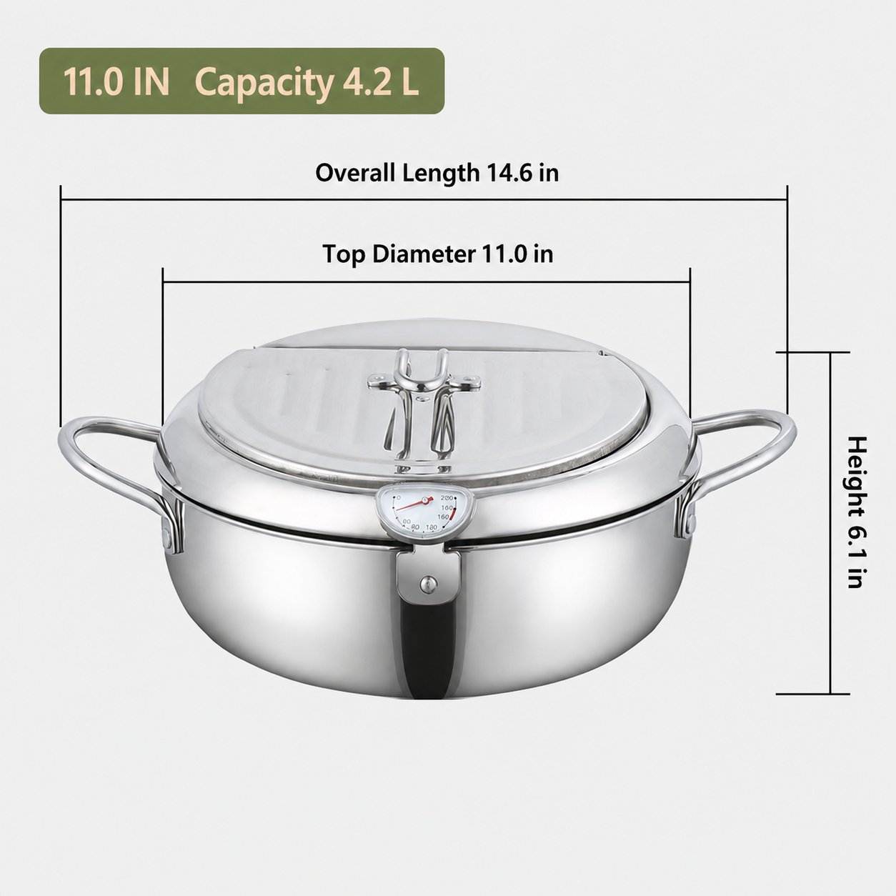 🌡️ Temperature-Monitoring Frying Pot with Rack