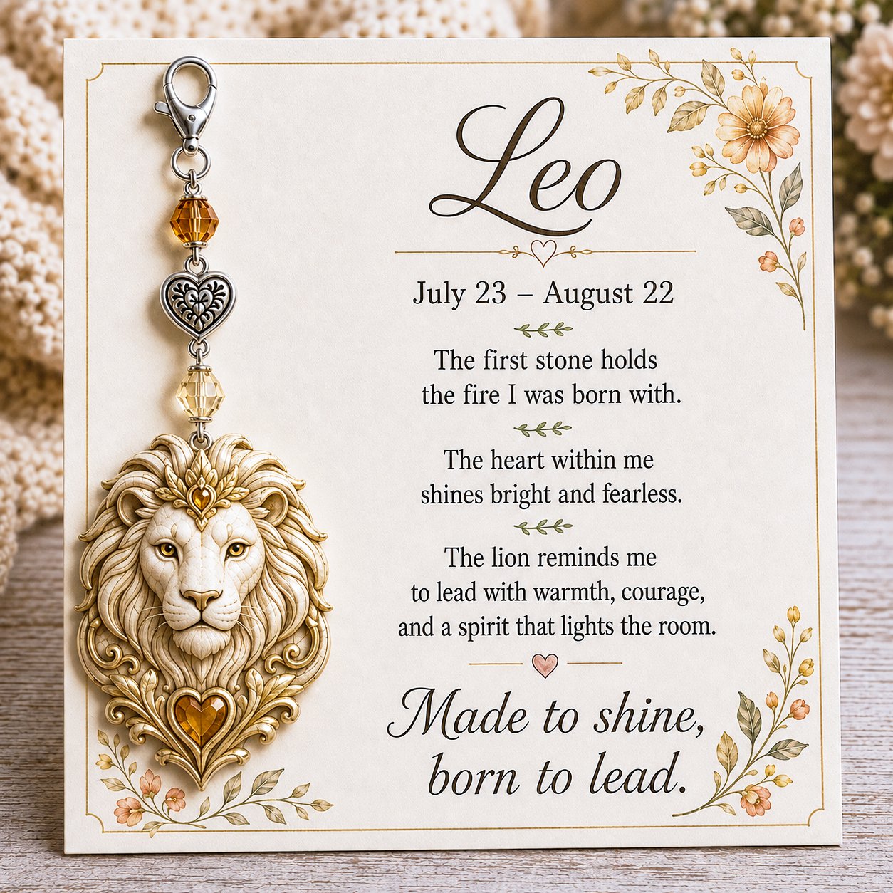 ⌛️ LAST DAY! 🔥  Zodiac Charm Commemorative Card 🌙💎