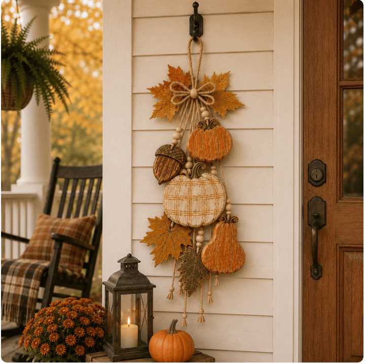 Rustic Harvest WoodenDoor Hanger