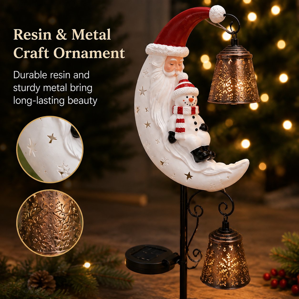 🎅🔔 Christmas Moon Solar Stake Light✨Buy 2 Get FreeShopping✈️